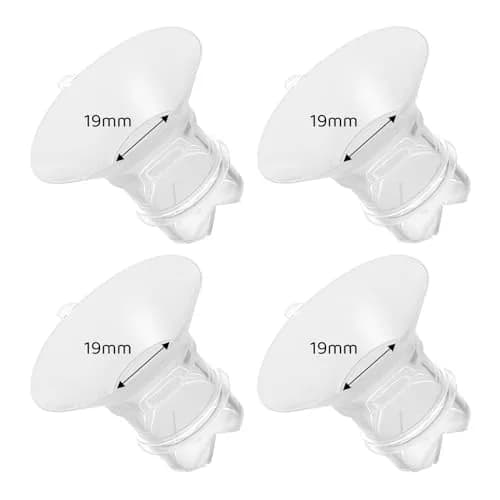 Suniceme Flange Inserts 19mm for Breast Pumps | 4 Count, 19mm (0.75 inch) Nipple Tunnel Reduction thumbnail 1