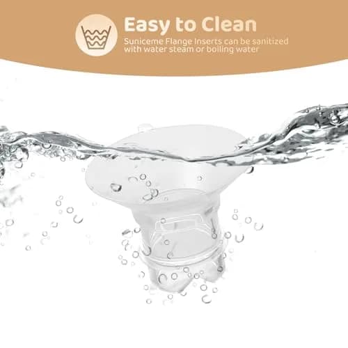 Suniceme Flange Inserts 19mm for Breast Pumps | 4 Count, 19mm (0.75 inch) Nipple Tunnel Reduction thumbnail 7