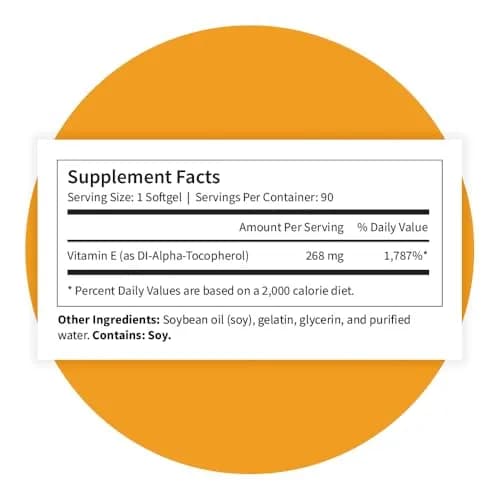 Pattern Wellness Vitamin E 400 IU – 90 Softgels | Supports Antioxidant & Cellular Health thumbnail 8