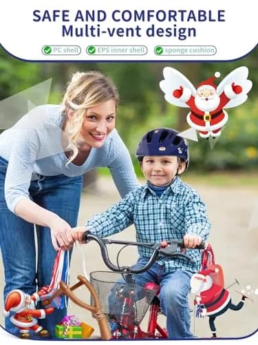 XJD Toddler Helmet Design Blue | Adjustable Fit Multi-Sport Kids Bike Helmet for Age 1-8 Years, 52-56 cm thumbnail 4