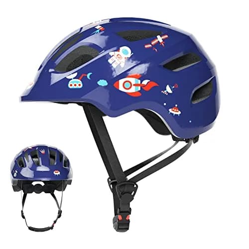 XJD Toddler Helmet for Kids, Design Blue, X-Small (46-51 cm) - Lightweight Multi-Sport Bike & Skateboard Helmet thumbnail 1
