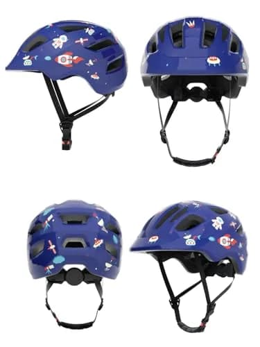 XJD Toddler Helmet for Kids, Design Blue, X-Small (46-51 cm) - Lightweight Multi-Sport Bike & Skateboard Helmet thumbnail 2