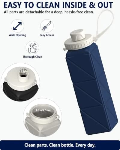 BEAUTAIL Collapsible Water Bottle 21oz/610mL | Space-Saving, Leakproof & Reusable thumbnail 5
