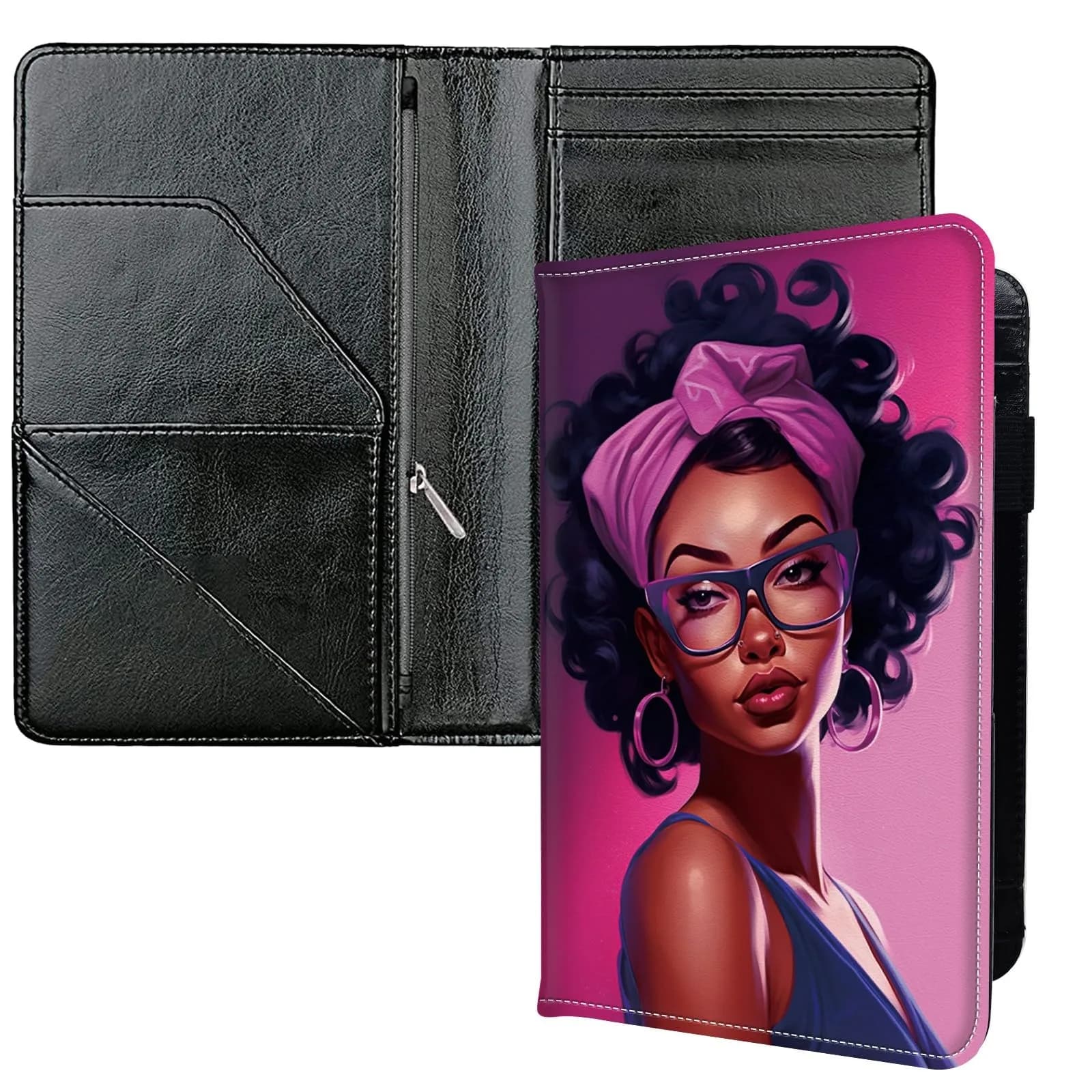 JANENFNA Server Books for Waitress with 7 Large Pockets | Waterproof PU Leather Organizer (7.5in x 5in) - main product image