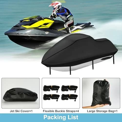 SRIMMIT Heavy Duty Jet Ski Cover 3 Seater 360cm (142") | Waterproof, UV Resistant, Black thumbnail 7