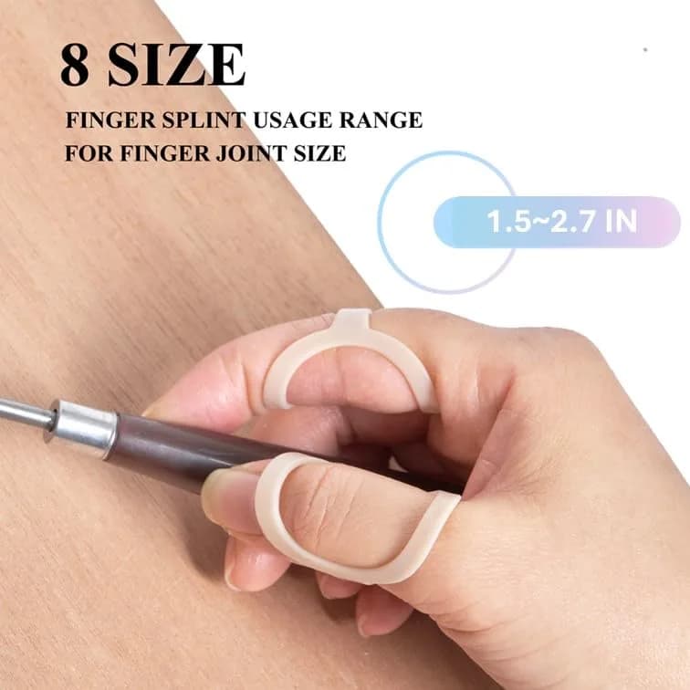 UAKIKAU Oval Finger Splint 8 pcs, Medium (1.5-2.7 Inches) | Supports Mallet, Trigger, Arthritis Fingers thumbnail 3