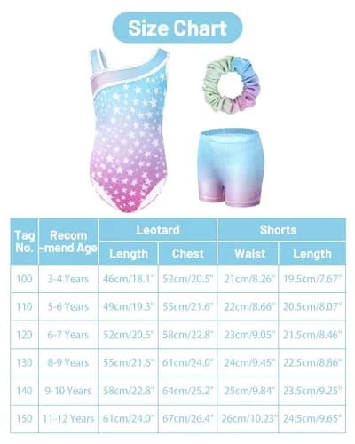 JiAmy Girls Gymnastics Leotards 3 Pcs Sleeveless Sparkly Dance Unitards 6-7 Years | Breathable & Stretchy for Active Play thumbnail 5