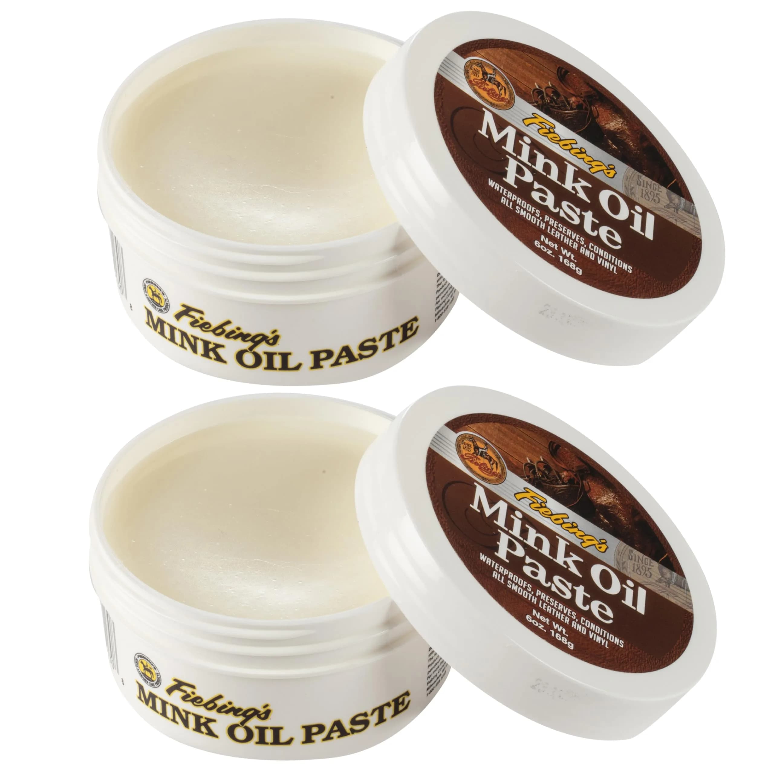 Fiebing's Mink Oil for Leather Boots 2 Pack | Waterproof & Preserves Leather (6 oz Each) - main product image
