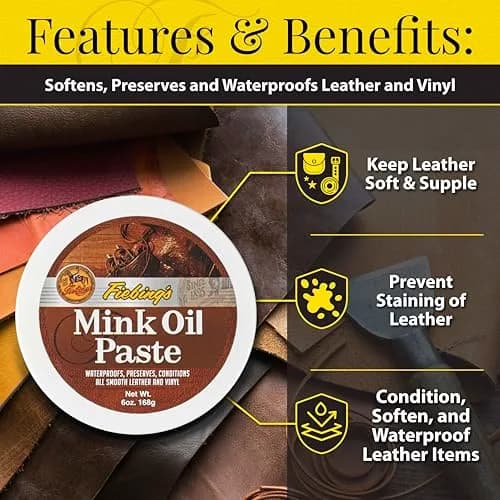 Fiebing's Mink Oil for Leather Boots 2 Pack | Waterproof & Preserves Leather (6 oz Each) thumbnail 2