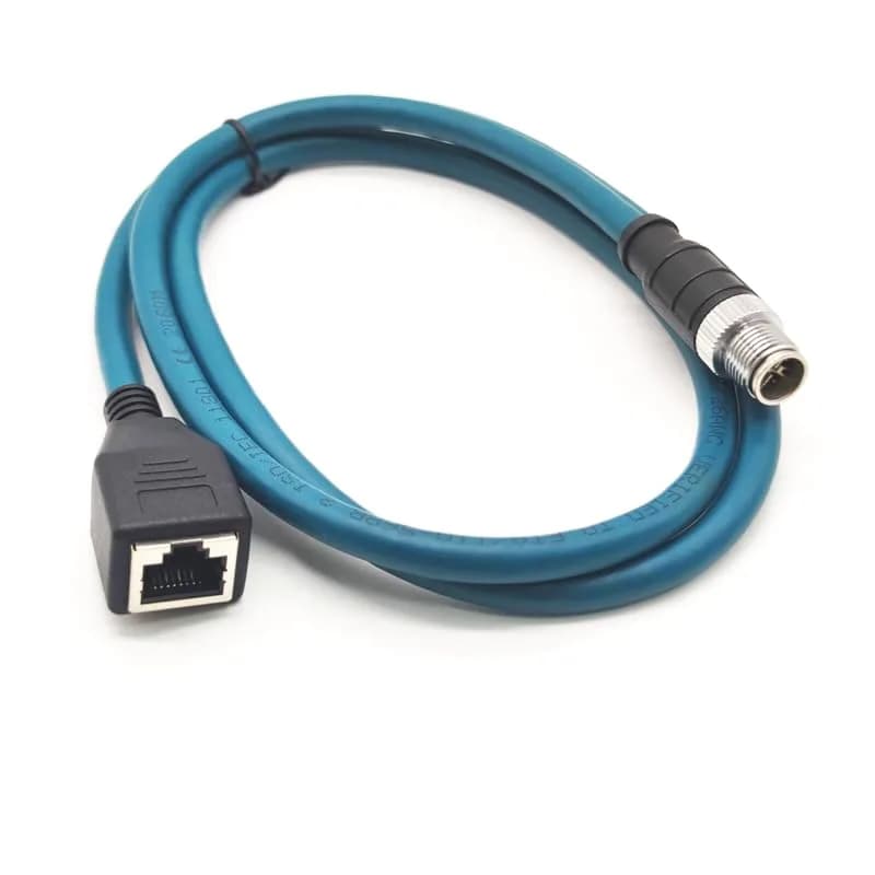 BOUUNCIY 6.56ft M12 8 Pin to RJ45 Ethernet Cable | Shielded Field Wireable for Automation thumbnail 7
