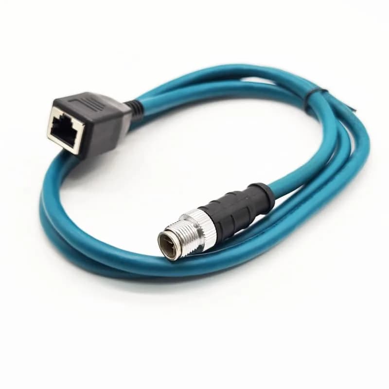 BOUUNCIY 6.56ft M12 8 Pin to RJ45 Ethernet Cable | Shielded Field Wireable for Automation thumbnail 13