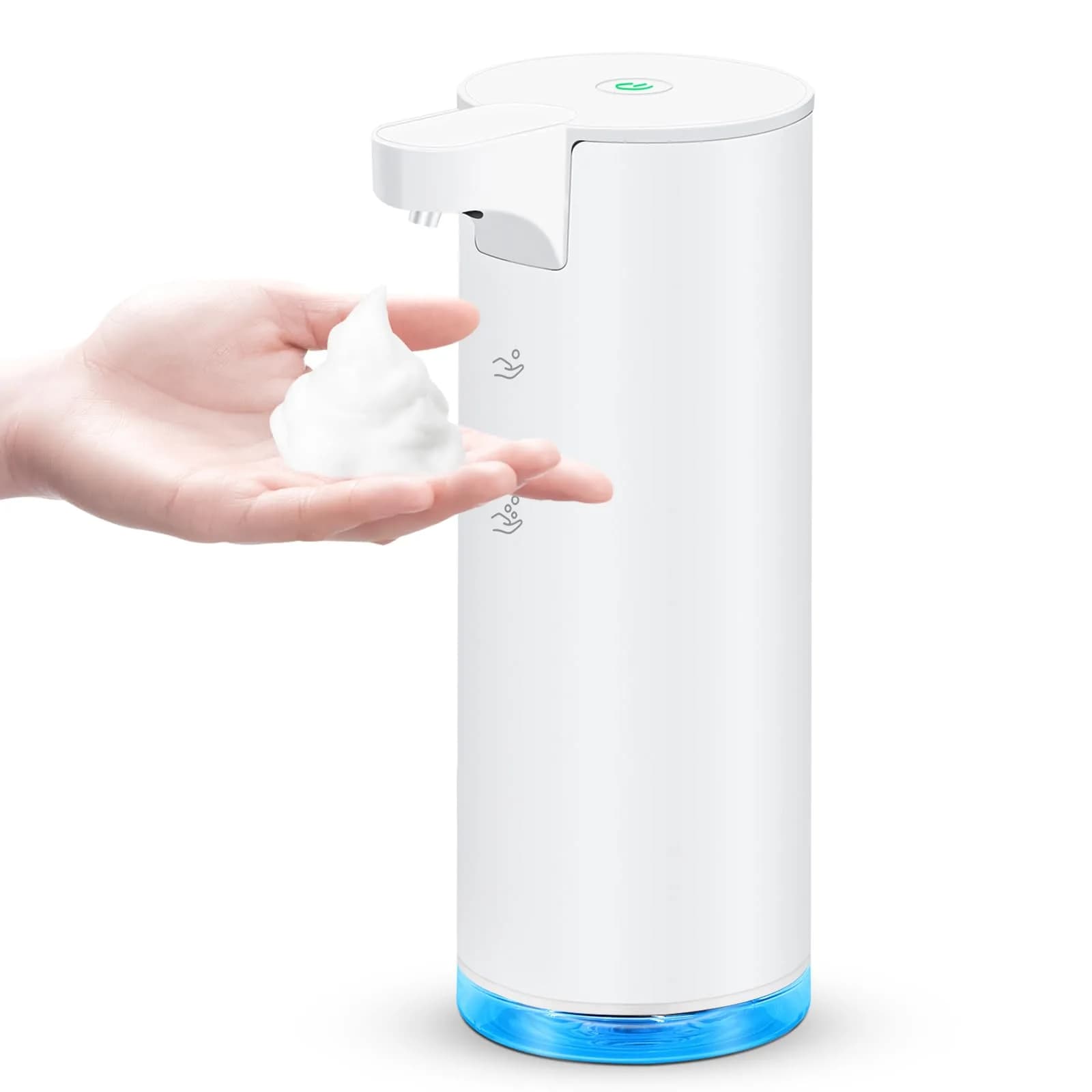 HOTBABY Automatic Hand Soap Dispenser Touchless Stainless Steel | Foaming, Rechargeable, Waterproof — White