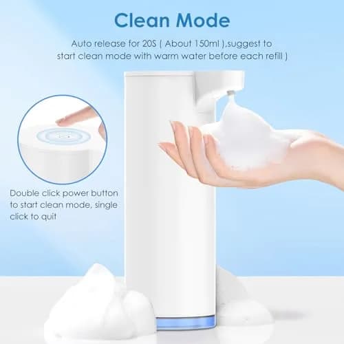 HOTBABY Automatic Foaming Soap Dispenser Touchless Stainless Steel White | Rechargeable Sensor for Bathroom & Kitchen thumbnail 3