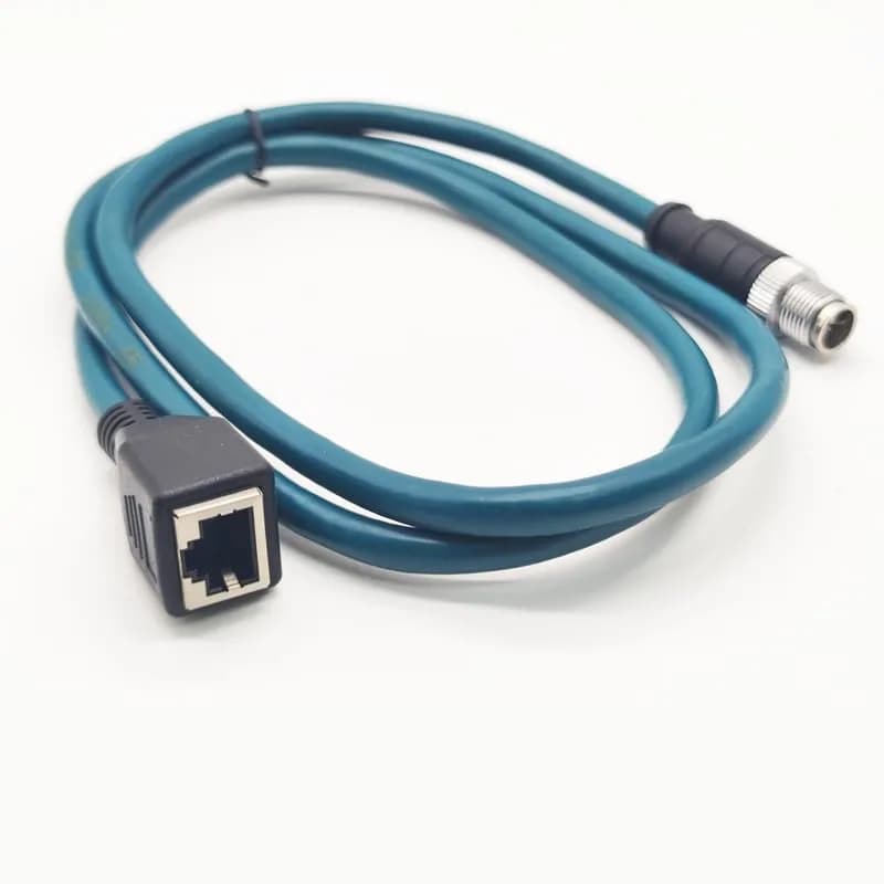 BOUUNCIY M12 8 Pin to RJ45 Industrial Ethernet Cable 3.28ft | Shielded Cat6 Field Wireable for Automation thumbnail 8