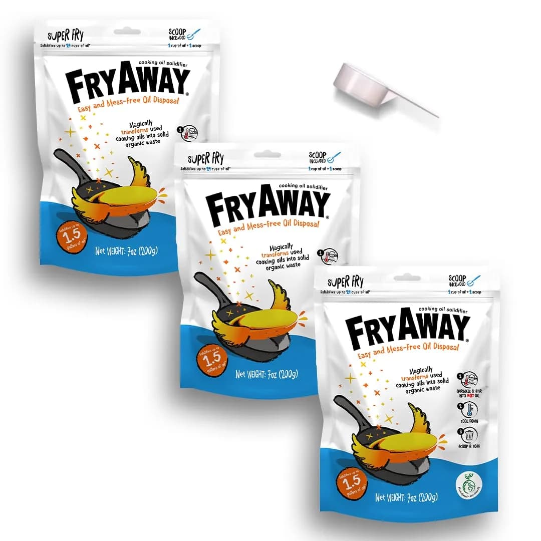 FryAway Super Fry Cooking Oil Solidifier | Plant-Based Oil Hardener for Kitchen Grease Disposal — Super Fry