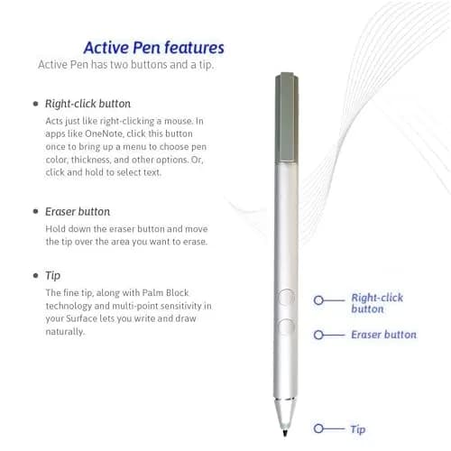 MITATTOK Active Stylus Pen for HP Laptops - Pressure Sensitive, Windows Ink, Palm Rejection, 12-Month Battery, Silver thumbnail 3