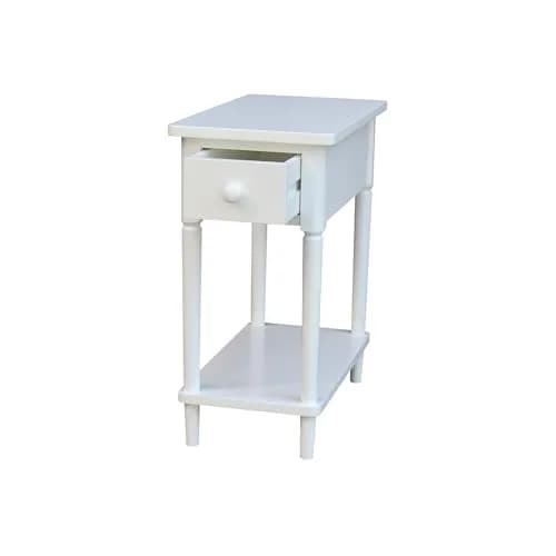IC INTERNATIONAL CONCEPTS Solid Wood Narrow Side Table in White | Transitional Design, 12x22x24 in thumbnail 3
