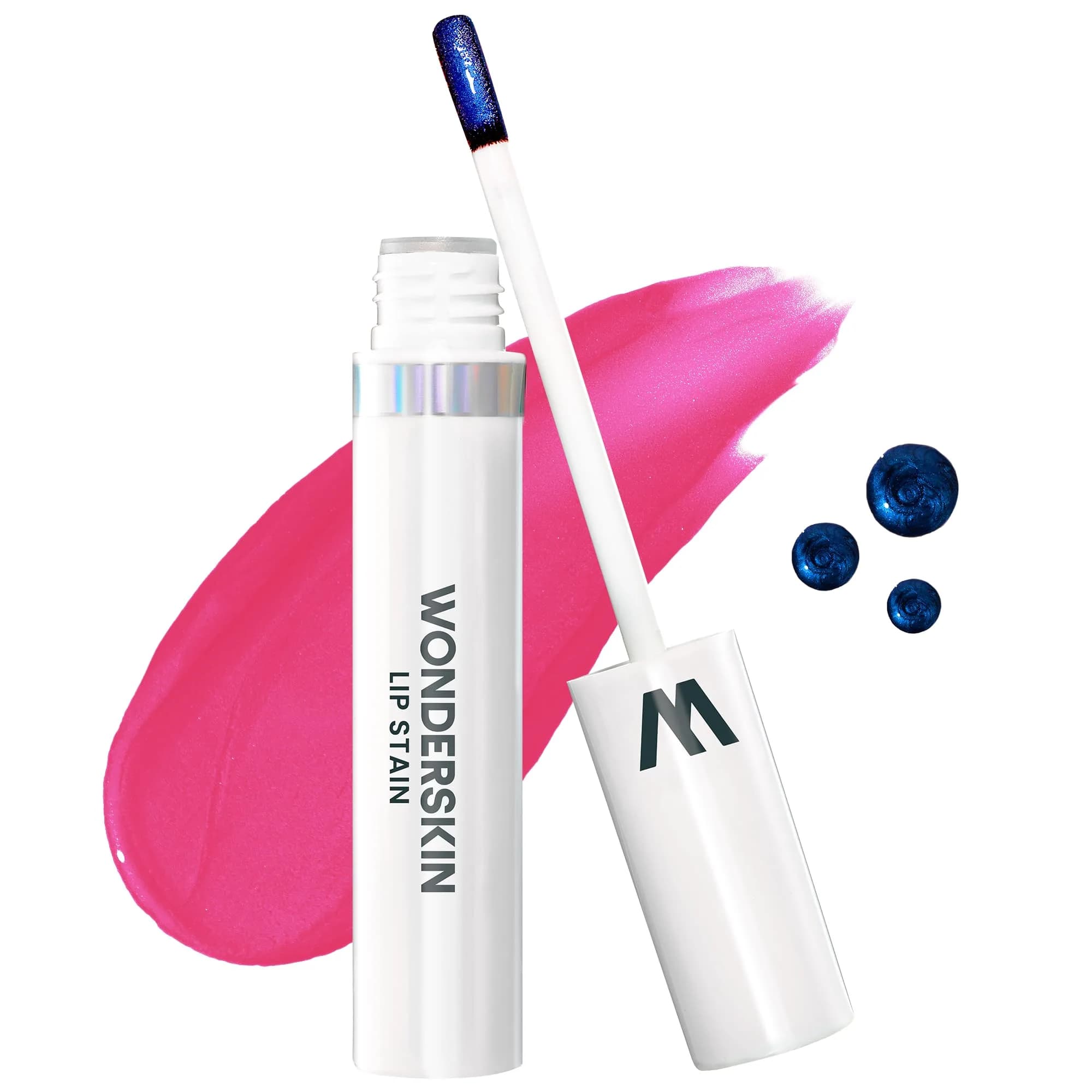Wonderskin Wonder Blading Lip Stain Masque, Neon Rose 4ml (0.14 Fl Oz) | Long-Lasting, Waterproof, Transfer-Proof