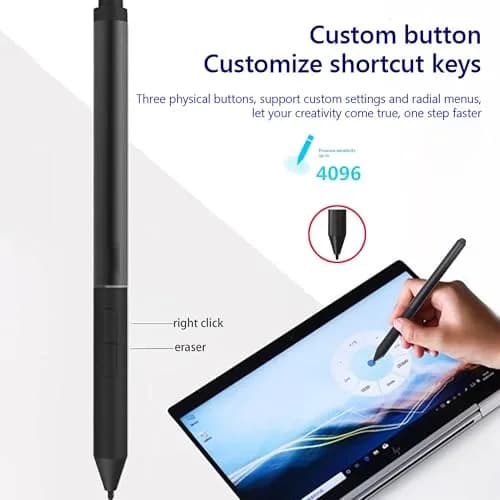 MITATTOK Stylus Pen for HP Elite x2 1013 G3 & Pro x2 612 G2 | Silver, Compatible with Wacom AES (70-120c) thumbnail 6