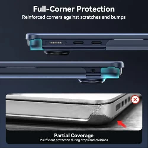 EooCoo Midnight Clear Matte Hard Case for MacBook Air 13.6 inch M2/M3/M4/M5 Chip | Scratch & Fingerprint Resistant thumbnail 6