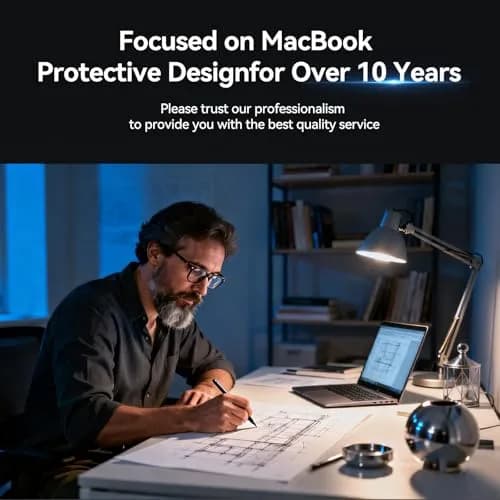 EooCoo Midnight Clear Matte Hard Case for MacBook Air 13.6 inch M2/M3/M4/M5 Chip | Scratch & Fingerprint Resistant thumbnail 9