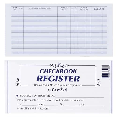 CASMONAL Check Register Book | 12 Pack Bulk Value for Personal & Business Finances thumbnail 1