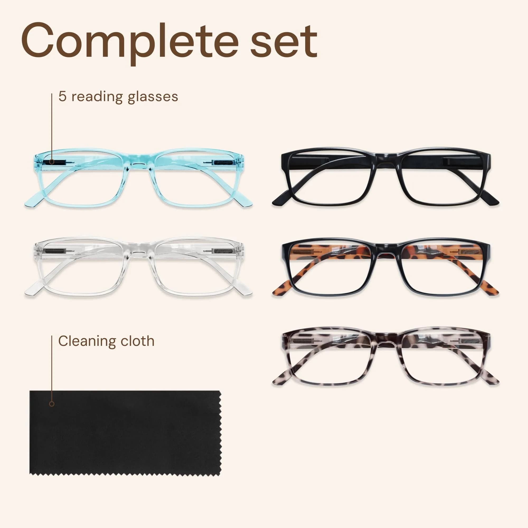 Gaoye 5.0 Reading Glasses for Women | Blue Light Protection 5-Pack thumbnail 8