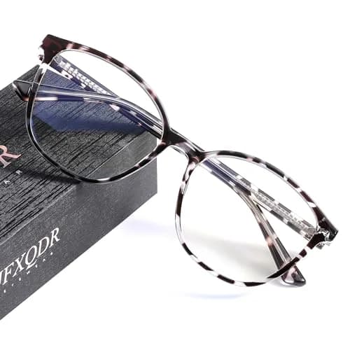 JFXQDR Blue Light Blocking Computer Glasses for Women, 54mm (2.13 inch) Lens Width | Blocks 98% Harmful Blue Light thumbnail 1