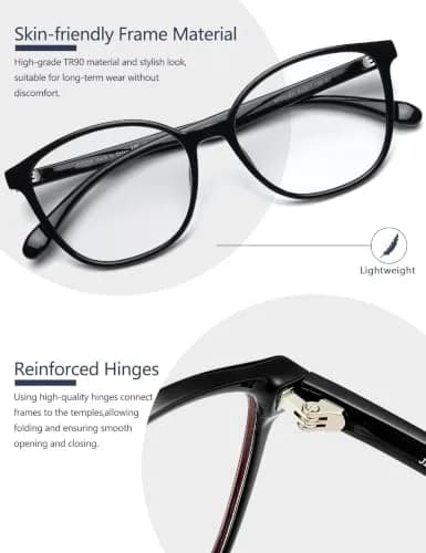 JFXQDR Blue Light Blocking Computer Glasses for Women | UV400 Protection, Lightweight TR90 Frame thumbnail 3