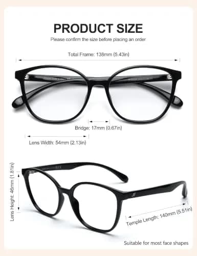 JFXQDR Blue Light Blocking Computer Glasses for Women | UV400 Protection, Lightweight TR90 Frame thumbnail 4