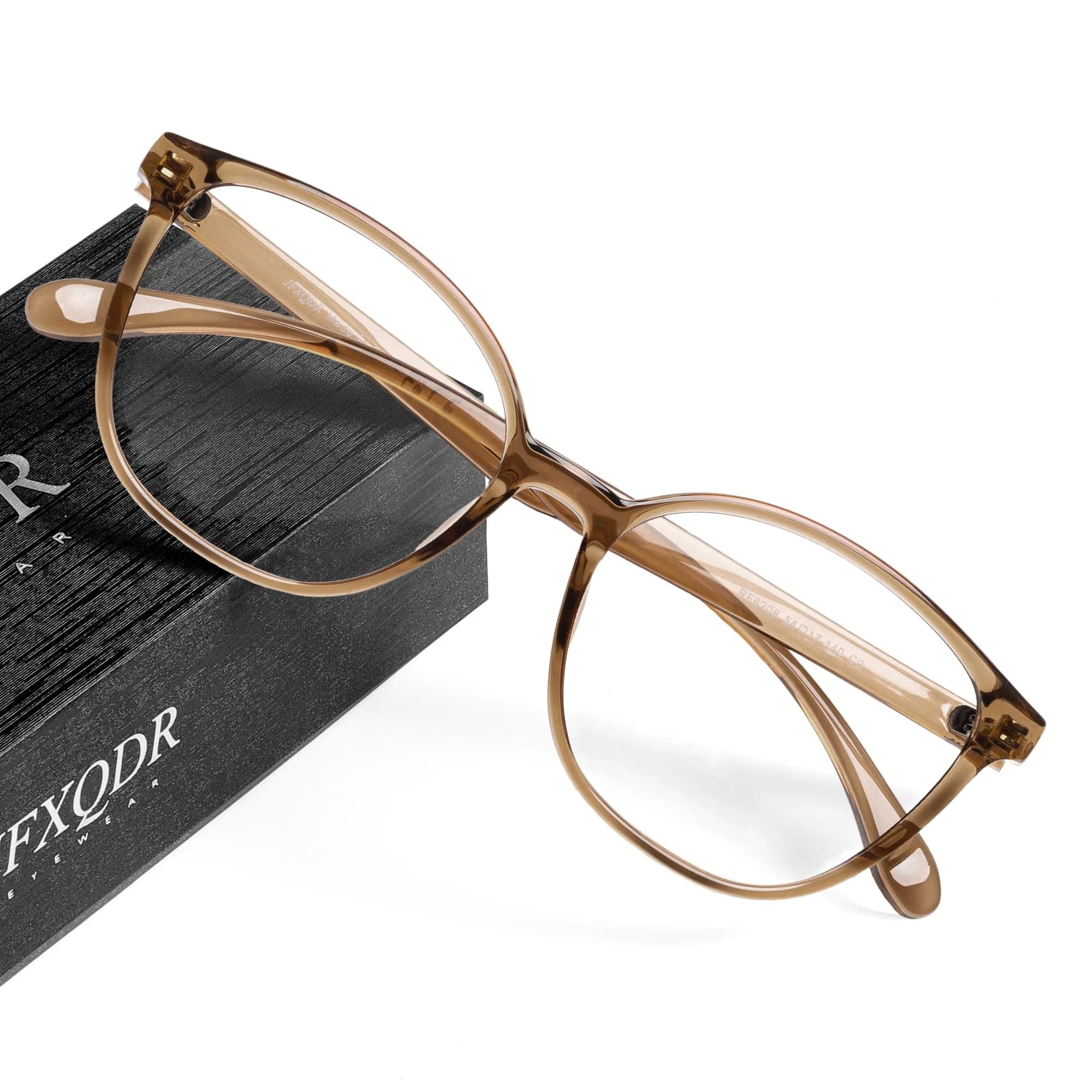 JFXQDR Blue Light Blocking Computer Glasses for Women | TR90 Frame, UV400 Protection, Coco Tortoise — Coffee Brown