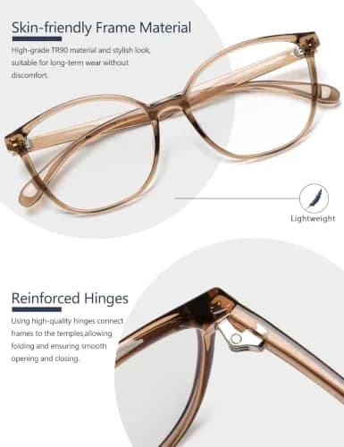 JFXQDR Blue Light Blocking Computer Glasses for Women | TR90 Frame, UV400 Protection, Anti-Glare thumbnail 3