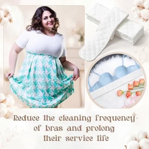 Toulite Cotton Bra Liners Sweat Pads Medium | Soft, Reusable & Breathable for Women thumbnail 6