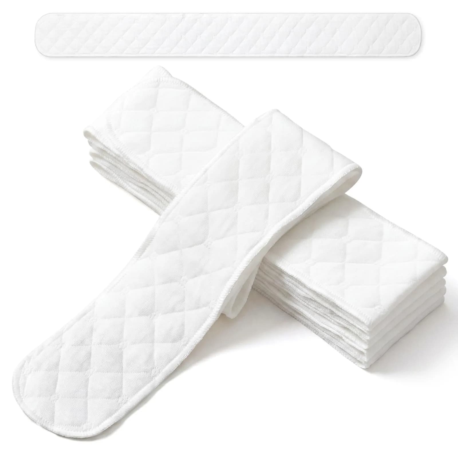 Toulite Cotton Bra Liners Sweat Pads Medium | Soft, Reusable & Breathable — White