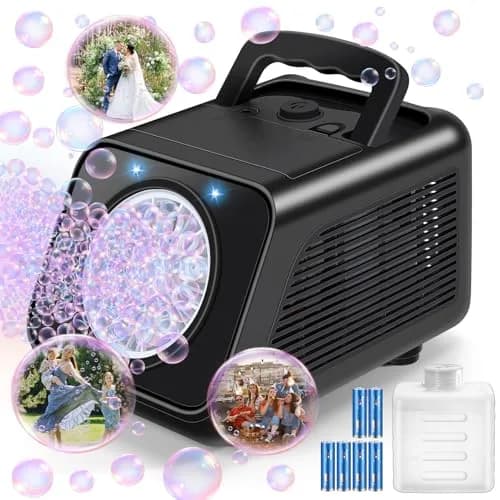 Kizmore Bubble Machine for Kids 7 in (W) x 5 in (L) x 5 in (H) | 20000+ Bubbles/Min, Safe & Portable thumbnail 1