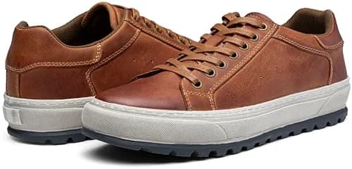 Jousen Men's Shoes Leather Casual Sneakers 11 | Stylish & Comfortable thumbnail 4