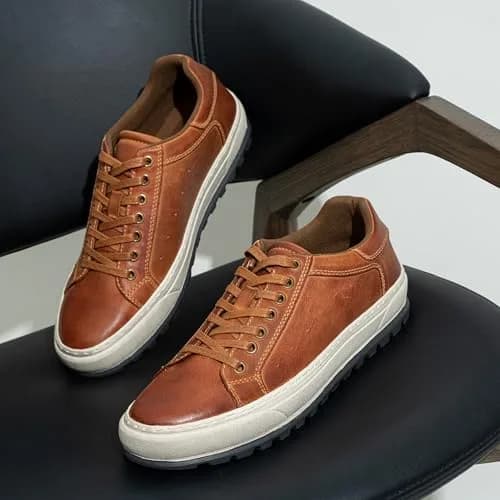 Jousen Men's Shoes Leather Casual Sneakers 11 | Stylish & Comfortable thumbnail 8