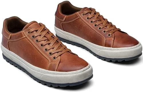 Jousen Men's Shoes Leather Casual Sneakers 11 | Stylish & Comfortable thumbnail 3