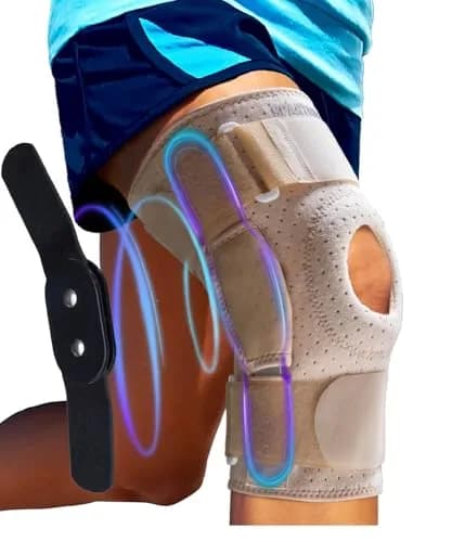Sparthos Hinged Knee Brace for Women & Men - Medium Beige | Orthopedic Brace with Adjustable Fit thumbnail 1