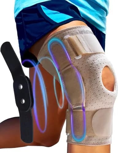 Sparthos Hinged Knee Brace for Women & Men - ACL, MCL, Meniscus Tear Support - Beige Small | Orthopedic Brace thumbnail 1