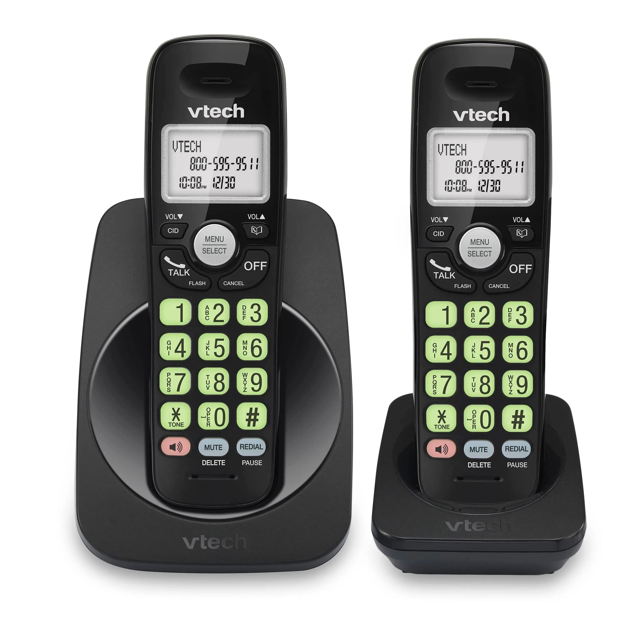 VTech VG134 DECT 6.0 Cordless Phone with Answering System, Caller ID & Speakerphone | 1000 ft Range — Two Handsets