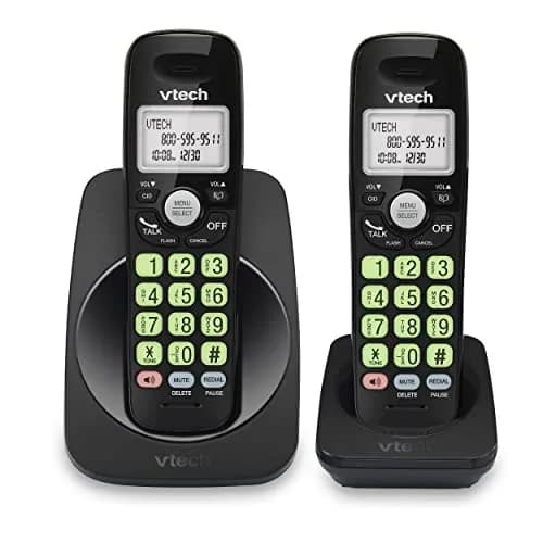 VTech VG131-21 Black Cordless Phone with 2 Handsets | DECT 6.0, Full-Duplex Speakerphone, Caller ID, Wall Mount thumbnail 1