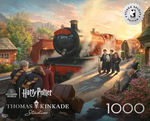 Buffalo Games Thomas Kinkade Hogwart's Express 1000 Piece Puzzle | Expert Challenge with High-Res Artwork thumbnail 3