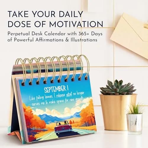 RYVE Daily Affirmation Calendar for Women, 366 Empowering Positive Affirmations, 14cm (5.5in) x 13cm (5.1in) thumbnail 4