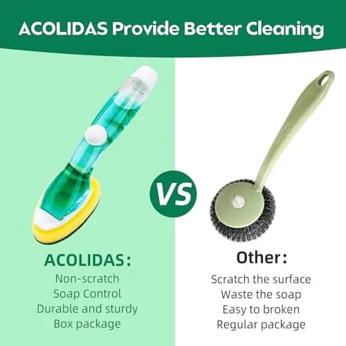 Acolidas Non Scratch Dishwand Refills 6 Pack | Durable, Scratch-Free Kitchen Sponge thumbnail 7