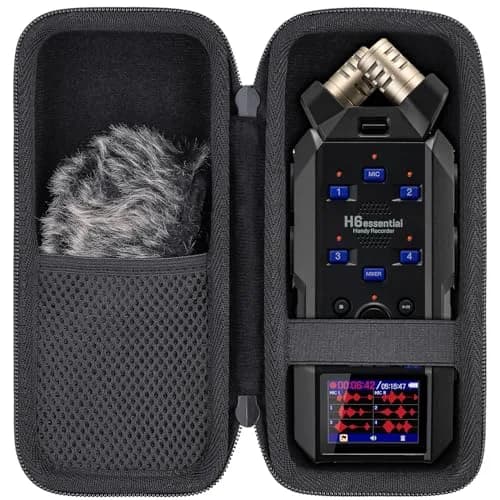 Aenllosi Hard Case for Zoom H6studio/H5studio/H6essential 6-Track, Black | Shock & Waterproof Travel Case thumbnail 1