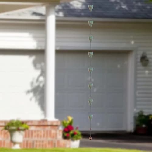 giole Bee Pattern Rain Chain 3.25 m (10.66 ft) | Decorative Metal Downspout Alternative thumbnail 7