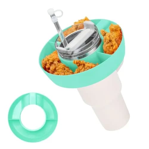 DMTINTA Snack Bowl for Stanley 40 oz Tumbler with Handle, Green | Multi-compartment, 27 oz Capacity thumbnail 1