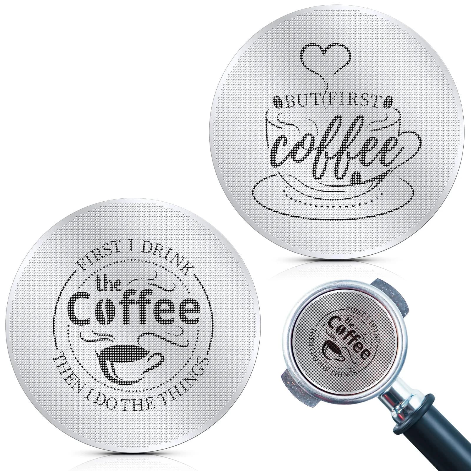 Yaomiao 53.3mm Espresso Puck Screen 1.7mm Thickness, 2-Pack | Stainless Steel Mesh Filter for Portafilter — 53.3 x 0.2 x 0.2 mm