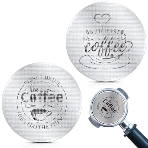 Yaomiao 53.3mm Espresso Puck Screen 2 Pcs | 2.1 inch Diameter, 0.2mm Thickness, 200μm Mesh thumbnail 1